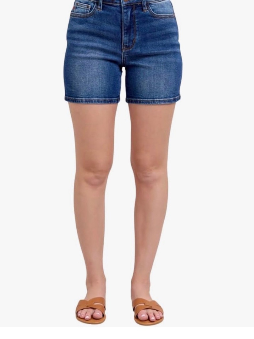 Judy Blue Mid-Rise Classic Blue Denim Shorts